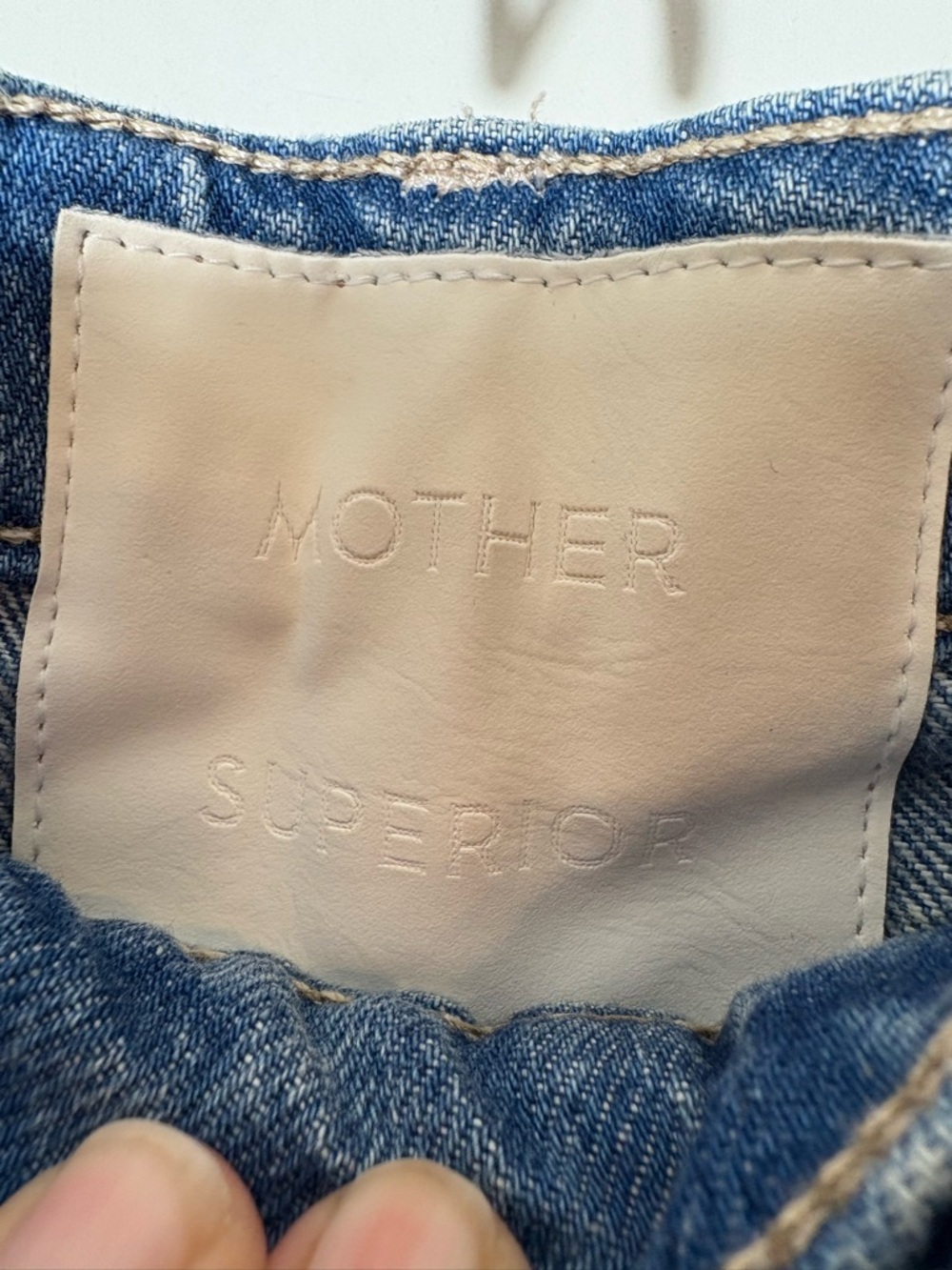 Mother The Whole Lot Fray Shorts Womens 29 Blue Denim Cutoff Long Raw Hem - Picture 6 of 9